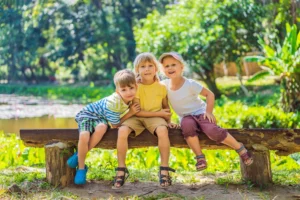 Children playing in a park