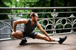 Man exercising outdoors
